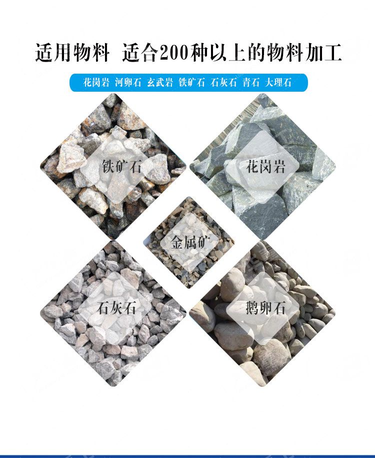 立式?jīng)_擊破碎機適用物料